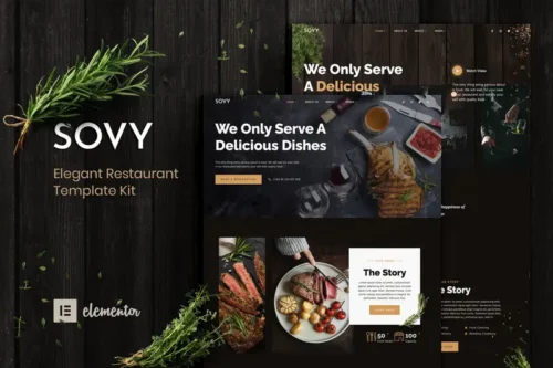 Mua Sovy - Restaurant Elementor Template Kit giá rẻ