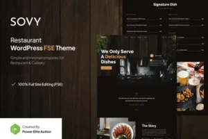 Mua Sovy – Restaurant FSE WordPress Theme giá rẻ