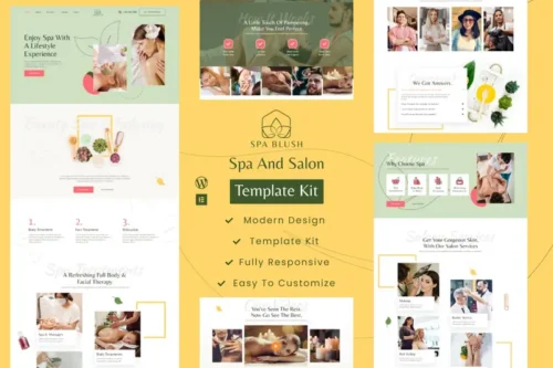 Mua Spa Blush - Beauty Massage & Wellness Elementor Template kit giá rẻ