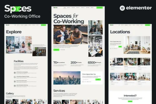 Mua Spaces - Co-Working Elementor Pro Template Kit giá rẻ