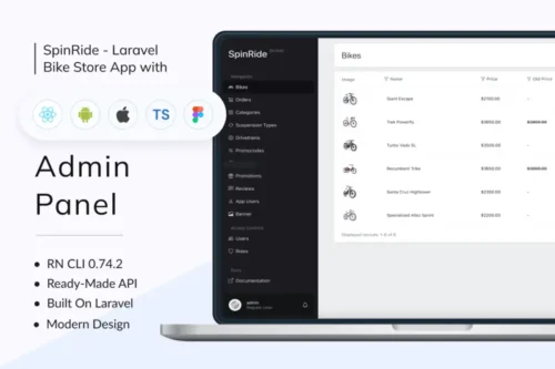 Mua SpinRide - Bike Store Admin Panel with App giá rẻ