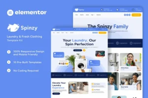 Mua Spinzy - Laundry & Fresh Clothing Elementor Template Kit giá rẻ