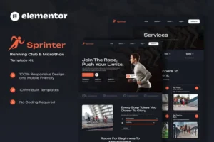 Mua Sprinter - Running Club & Marathon Elementor Template Kit giá rẻ