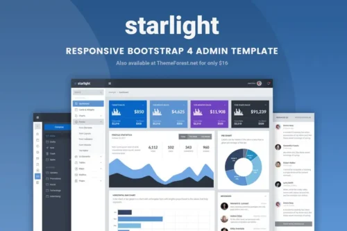 Mua Starlight Responsive Bootstrap 4 Admin Template giá rẻ