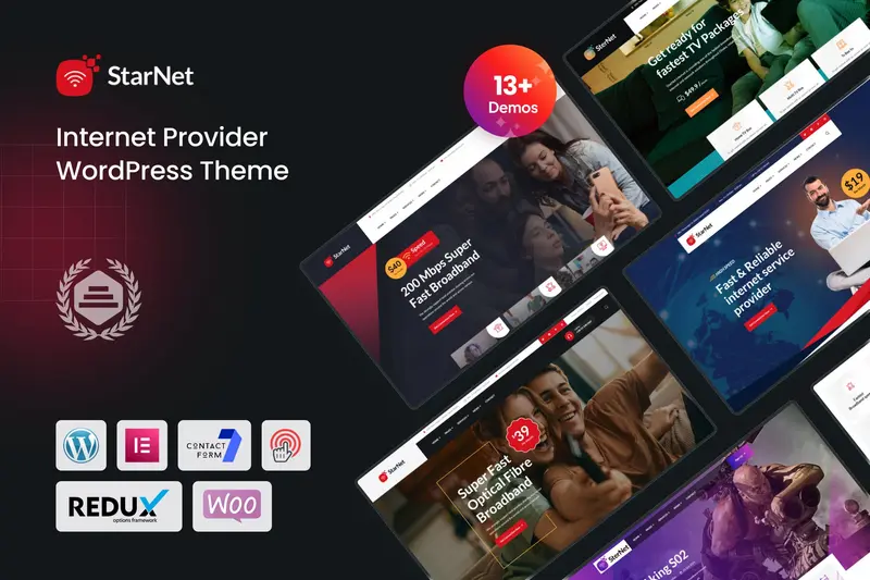 Mua StarNet - Internet Provider WordPress Theme giá rẻ