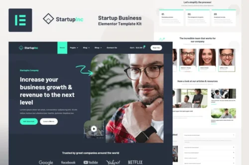 Mua StartupInc - Startup Business Elementor Pro Template Kit giá rẻ
