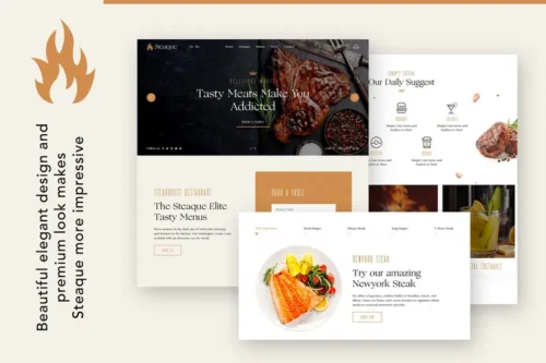 Mua Steaque | Restaurant and Cocktail Bar WordPress Th giá rẻ