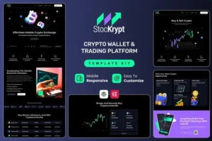 Mua Stockrypt - Online Trading & Investment Elementor Template Kit giá rẻ