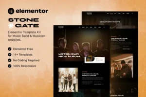 Mua Stonegate – Music Band & Musician Elementor Template Kit giá rẻ