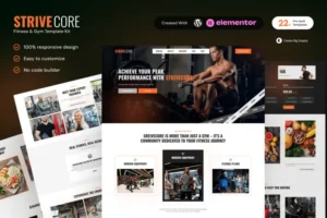 Mua StriveCore - Fitness & Gym Elementor Template Kit giá rẻ