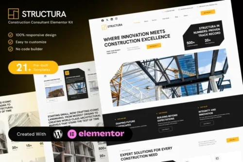 Mua Structura - Construction Consultant Elementor Template Kit giá rẻ