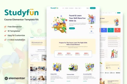 Mua Studyfun - Course Elementor Template Kit giá rẻ