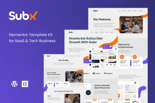 Mua Subx - SaaS & Tech Business Elementor Template Kit giá rẻ
