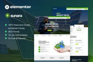 Mua Sunara - Solar & Renewable Energy Elementor Pro Template Kit giá rẻ