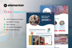 Mua SunHappynest - Kindergarten & Child Care Elementor Pro Template Kit giá rẻ