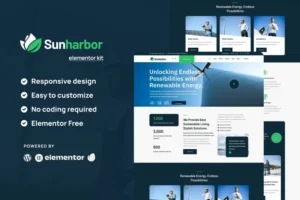 Mua SunHarbor - Solar and Renewable Energy Elementor Template Kit giá rẻ