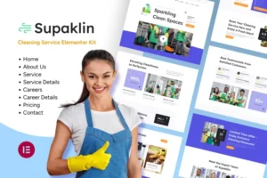 Mua Supklin - Cleaning Service Business Elementor Template Kit giá rẻ