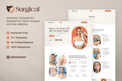 Mua Surgical – Plastic Surgery Clinic Elementor Template Kit giá rẻ