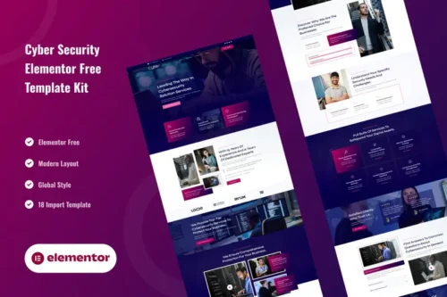 Mua Sybergad - Cybersecurity Services Elementor Template Kit giá rẻ