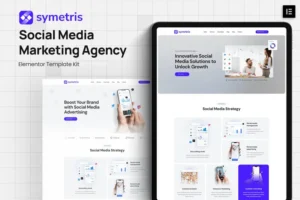 Mua Symetris - Social Media Marketing Agency Elementor Template Kit giá rẻ