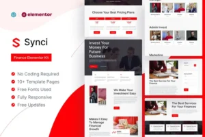 Mua Synci - Finance Elementor Pro Template Kit giá rẻ
