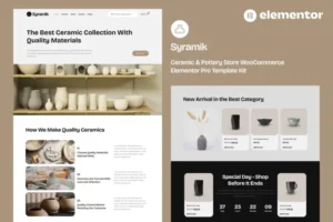 Mua Syramik - Ceramic & Pottery Store WooCommerce Elementor Pro Template Kit giá rẻ