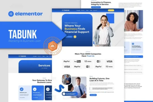 Mua Tabunk – Banking & Business Loan Elementor Template Kit giá rẻ