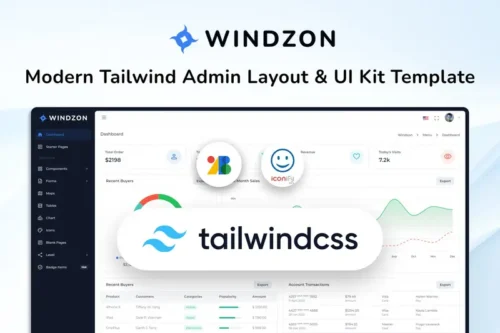 Mua Tailwind Admin Layout & UI Kit Template - Windzon giá rẻ
