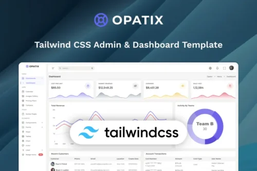 Mua Tailwind CSS 3 Admin & UI Kit Template - Opatix giá rẻ