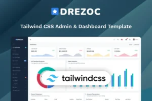 Mua Tailwind CSS Admin & Dashboard Template - Drezoc giá rẻ