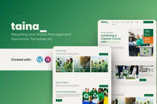 Mua Taina - Recycling and Waste Management Elementor Template Kit giá rẻ