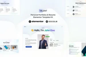Mua Talent - Personal Portfolios & Resume Elementor Template Kit giá rẻ