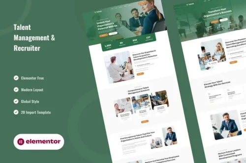 Mua Talento - Talent Management & Recruiter Elementor Template Kit giá rẻ