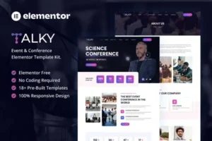 Mua Talky - Event & Conference Elementor Template Kit giá rẻ