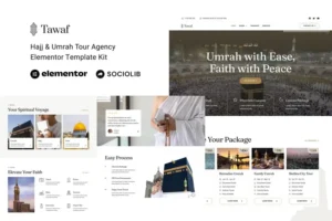 Mua Tawaf - Hajj & Umrah Tour Agency Elementor Template Kit giá rẻ