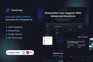 Mua Teamhelp - Help Desk SaaS Elementor Pro Template Kit giá rẻ