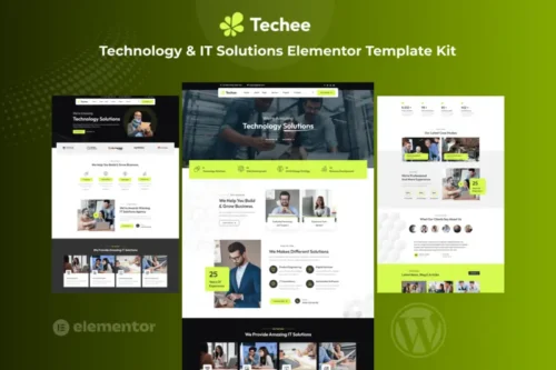 Mua Techee - Technology & IT Solutions Elementor Template Kit giá rẻ