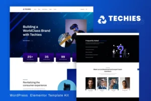 Mua Techies - Technology Branding Agency Elementor Pro Template Kit giá rẻ