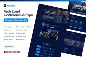 Mua TechSly - Tech Event Conference & Expo Elementor Pro Template Kit giá rẻ