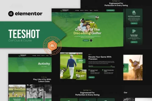 Mua Teeshot - Golf Club & Course Elementor Template Kit giá rẻ