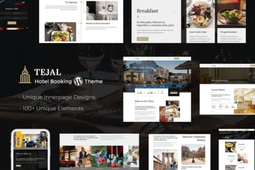 Mua Tejal - Resort, Hotel Booking WordPress Theme giá rẻ