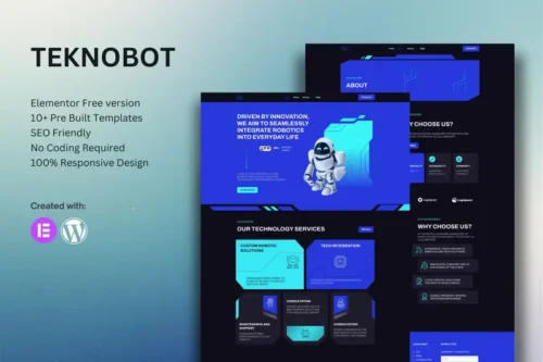 Mua Teknobot - AI & Robotics Elementor Template Kit giá rẻ