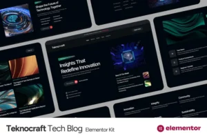Mua Teknocraft - Dark Theme Technology Blog Template Kit giá rẻ