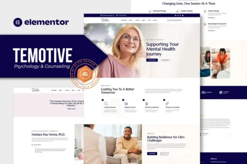 Mua Temotive – Psychology & Counseling Elementor Template Kit giá rẻ