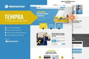 Mua Tempra - Air Conditioner & HVAC Repair Elementor Template Kit giá rẻ