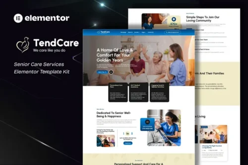 Mua TendCare - Senior Care Services Elementor Template Kit giá rẻ