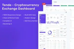Mua Tende - Cryptocurrency Exchange Dashboard giá rẻ