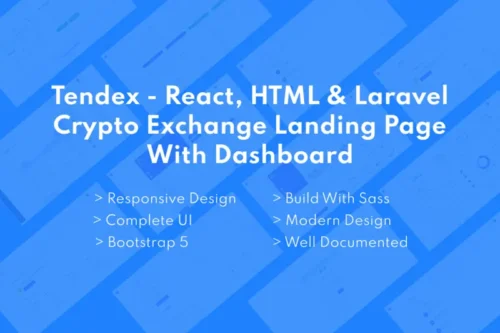 Mua Tendex - Crypto Exchange Landing Page With Dashboa giá rẻ
