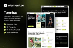 Mua Tennise – Tennis School & Sports Club Elementor Template Kit giá rẻ