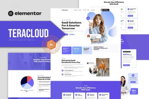 Mua Teracloud - Saas & Digital Agency Elementor Template Kit giá rẻ